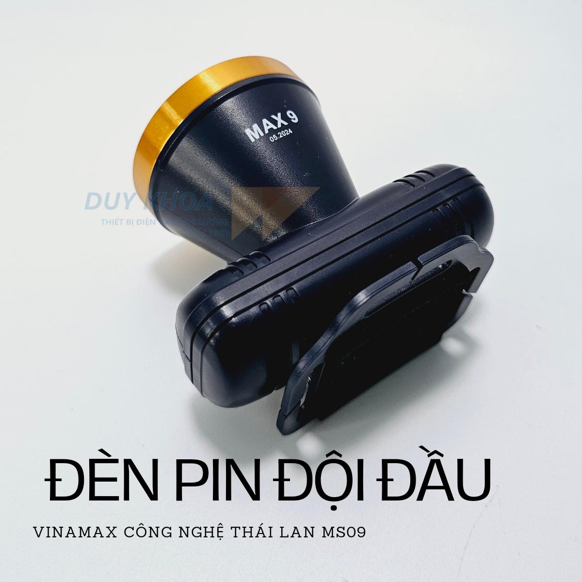 Đèn Pin Đội Đầu Siêu Sáng Chiếu Sáng Chuyên Dụng Cho Chạy Bộ, Cắm Trại, Sữa chữa khu vực không có điện MS09 Vinamax - Ảnh 3