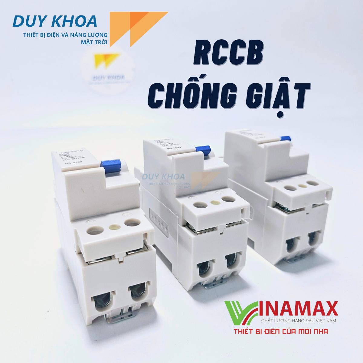 Aptomat Vinamax RCCB chống giật, chống dòng rò Không vỏ hộp - Ảnh 2