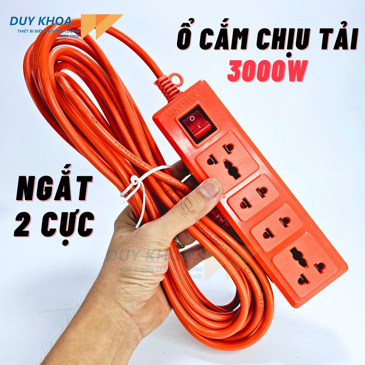 Ổ cắm 4 lỗ có công tắc ngắt 2 cực 2E chịu tải Vinamax